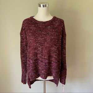 Burgundy Wine Red Sweater Size L